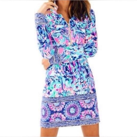 Lilly Pulitzer Dresses & Skirts - Lilly Pulitzer Women's UPF 50+ Skipper Popover Terry Dress Cabana Cocktail XS